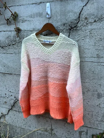 Pre-owned Acne Studios Grail  Sunkist Gradient Sweater In Multicolor