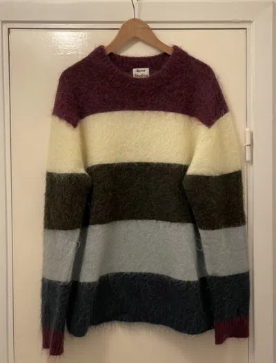 Pre-owned Acne Studios Grail Mohair Intricate Sweater Unisex In Multi