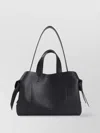 Acne Studios Grained Leather Shoulder Bag With Side Knots