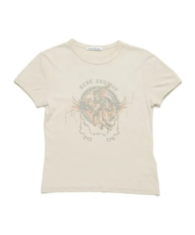 Acne Studios Graphic-print Cotton T-shirt In White