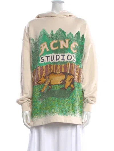 Pre-owned Acne Studios Graphic Print Crew Neck Hoodie