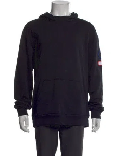 Pre-owned Acne Studios Graphic Print Crew Neck Hoodie In Black