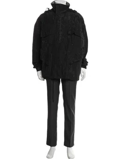 Pre-owned Acne Studios Graphic Print Crew Neck Hoodie In Black