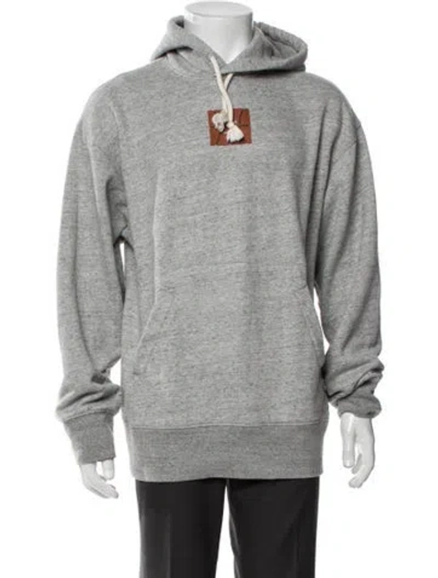 Pre-owned Acne Studios Graphic Print Crew Neck Hoodie In Gray