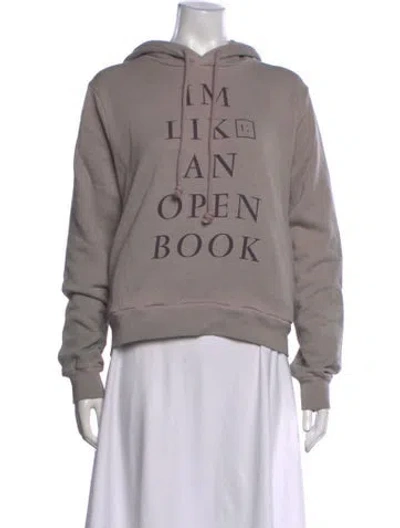 Pre-owned Acne Studios Graphic Print Crew Neck Hoodie In Grey