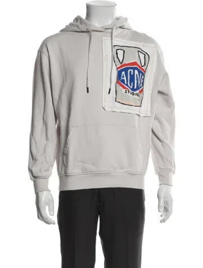 Pre-owned Acne Studios Graphic Print Crew Neck Hoodie In Neutral