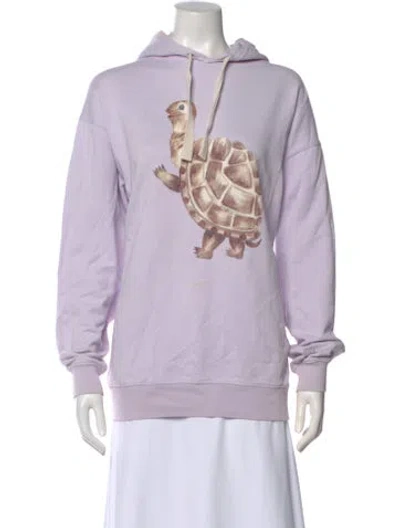 Pre-owned Acne Studios Graphic Print Crew Neck Hoodie In Purple