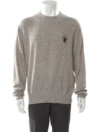 Pre-owned Acne Studios Graphic Print Crew Neck Pullover In Gray