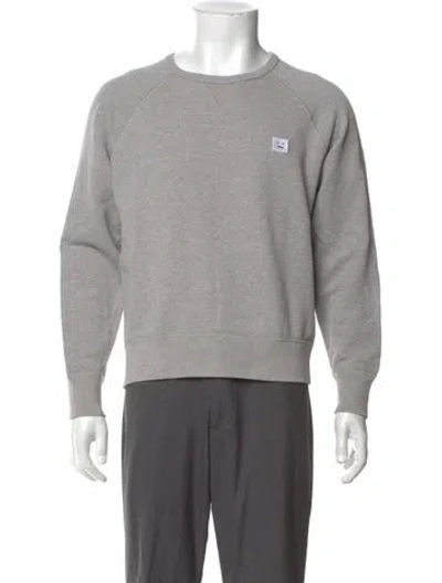 Pre-owned Acne Studios Graphic Print Crew Neck Pullover In Gray
