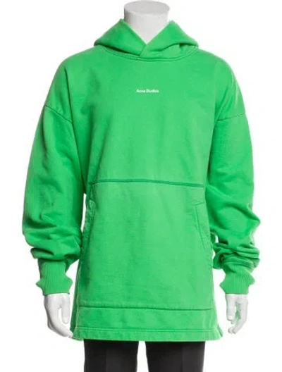 Pre-owned Acne Studios Graphic Print Crew Neck Pullover In Green