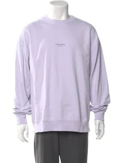 Pre-owned Acne Studios Graphic Print Crew Neck Pullover In Purple