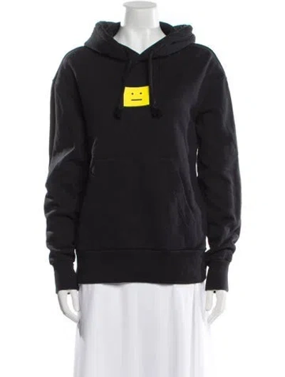 Pre-owned Acne Studios Graphic Print Crew Neck Sweatshirt In Black