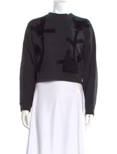 Pre-owned Acne Studios Graphic Print Crew Neck Sweatshirt In Black