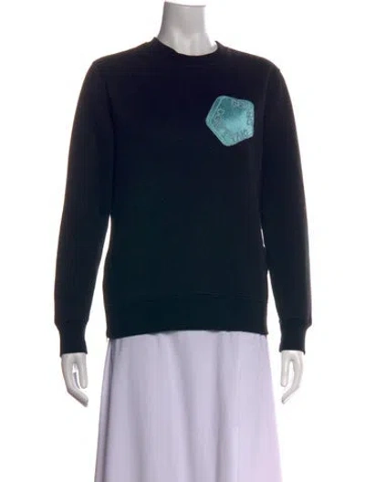 Pre-owned Acne Studios Graphic Print Crew Neck Sweatshirt In Black