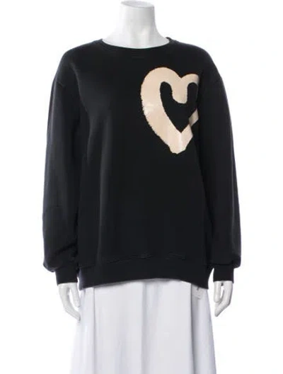 Pre-owned Acne Studios Graphic Print Crew Neck Sweatshirt In Blue