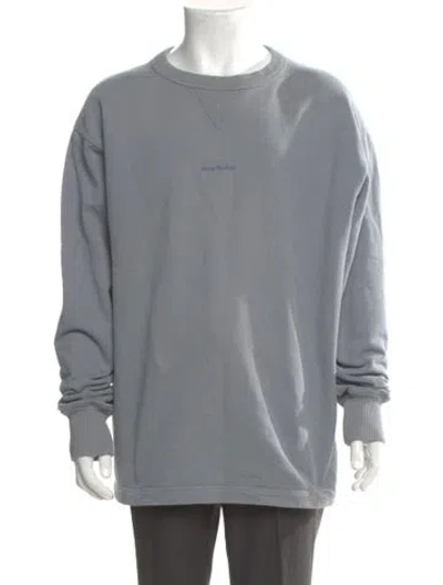 Pre-owned Acne Studios Graphic Print Crew Neck Sweatshirt In Gray