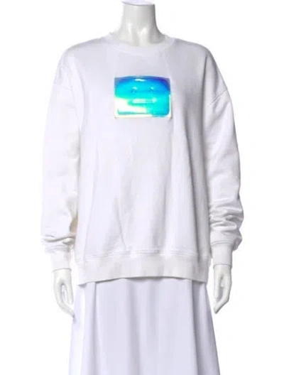 Pre-owned Acne Studios Graphic Print Crew Neck Sweatshirt In Neutral