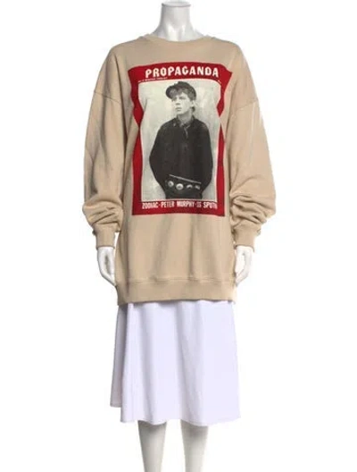 Pre-owned Acne Studios Graphic Print Crew Neck Sweatshirt In Neutrals