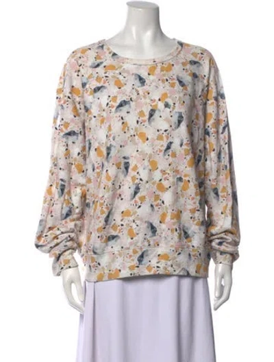 Pre-owned Acne Studios Graphic Print Crew Neck Sweatshirt In Neutrals