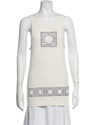 Pre-owned Acne Studios Graphic Print Crew Neck Top In Neutral