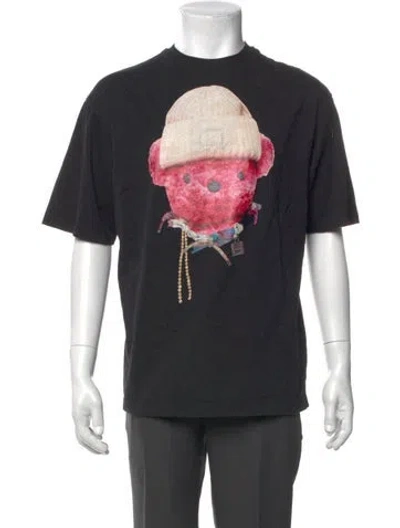 Pre-owned Acne Studios Graphic Print Crew Neck T-shirt In Black