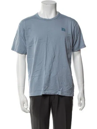 Pre-owned Acne Studios Graphic Print Crew Neck T-shirt In Blue