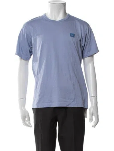 Pre-owned Acne Studios Graphic Print Crew Neck T-shirt In Blue