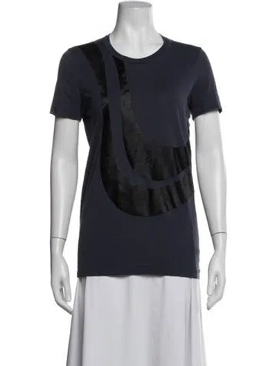 Pre-owned Acne Studios Graphic Print Crew Neck T-shirt In Blue