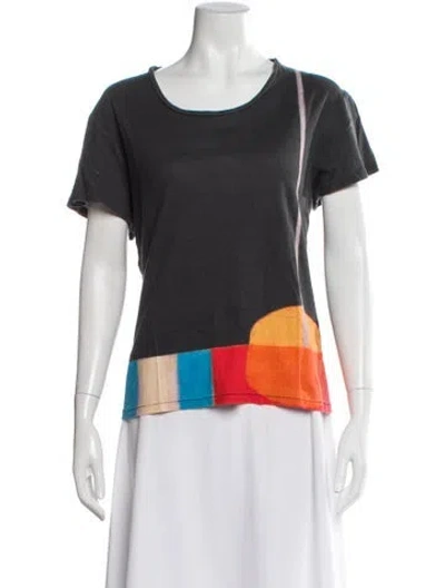 Pre-owned Acne Studios Graphic Print Crew Neck T-shirt In Gray
