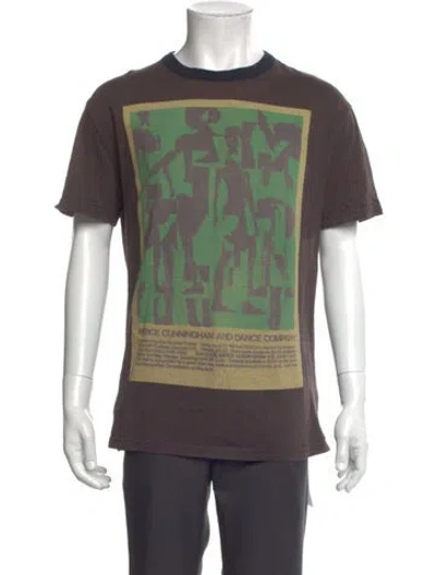 Pre-owned Acne Studios Graphic Print Crew Neck T-shirt In Green