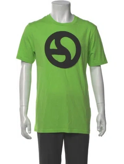 Pre-owned Acne Studios Graphic Print Crew Neck T-shirt In Green
