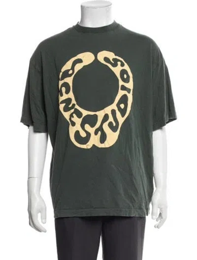 Pre-owned Acne Studios Graphic Print Crew Neck T-shirt In Green