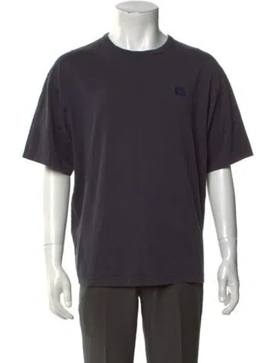 Pre-owned Acne Studios Graphic Print Crew Neck T-shirt In Grey