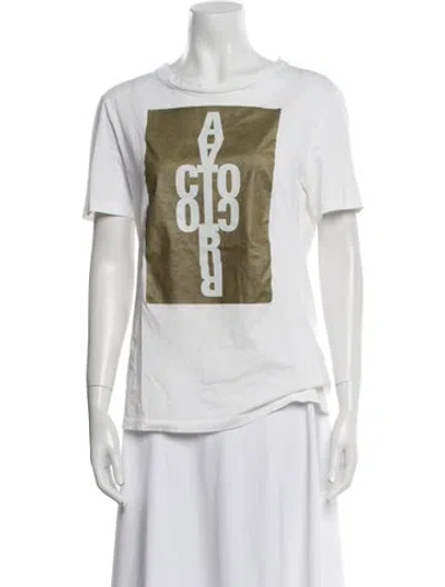 Pre-owned Acne Studios Graphic Print Crew Neck T-shirt In Multi