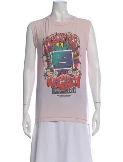 Pre-owned Acne Studios Graphic Print Crew Neck T-shirt In Multi