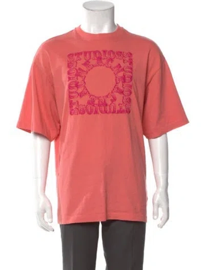 Pre-owned Acne Studios Graphic Print Crew Neck T-shirt In Multi
