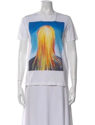 Pre-owned Acne Studios Graphic Print Crew Neck T-shirt In Multi