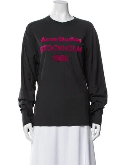 Pre-owned Acne Studios Graphic Print Crew Neck T-shirt In Multi