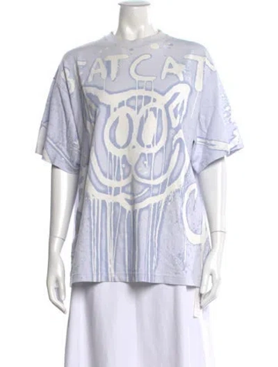 Pre-owned Acne Studios Graphic Print Crew Neck T-shirt In Multi