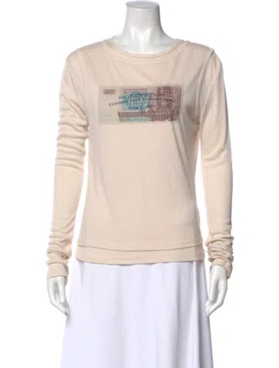 Pre-owned Acne Studios Graphic Print Crew Neck T-shirt In Neutral