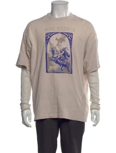 Pre-owned Acne Studios Graphic Print Crew Neck T-shirt In Neutral