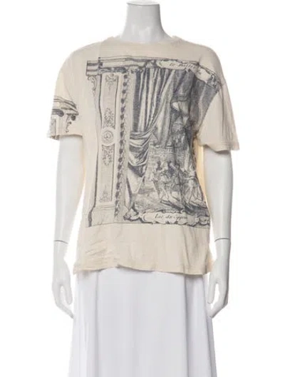 Pre-owned Acne Studios Graphic Print Crew Neck T-shirt In Neutral