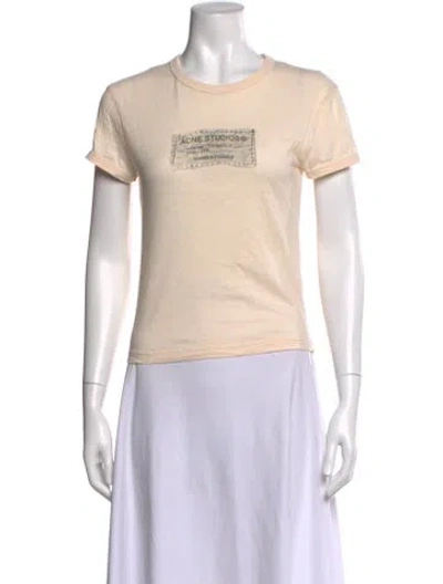 Pre-owned Acne Studios Graphic Print Crew Neck T-shirt In Neutral