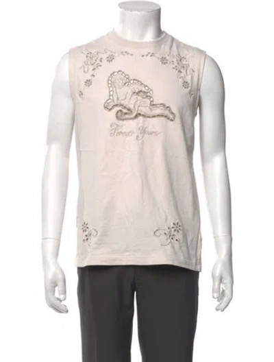 Pre-owned Acne Studios Graphic Print Crew Neck T-shirt In Pink