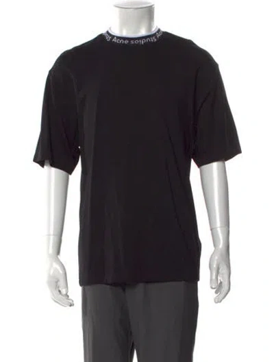 Pre-owned Acne Studios Graphic Print Crew Neck T-shirt W/ Tags In Black