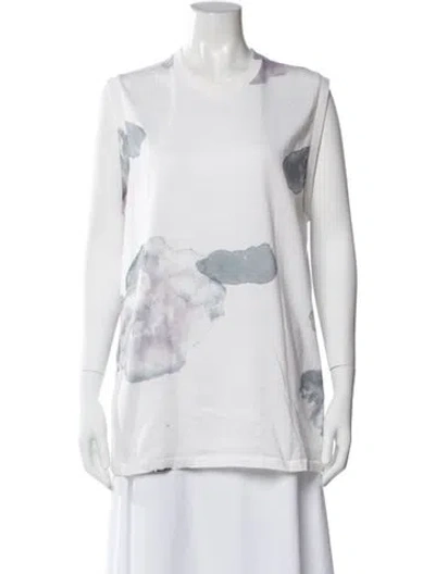 Pre-owned Acne Studios Graphic Print Crew Neck T-shirt In White