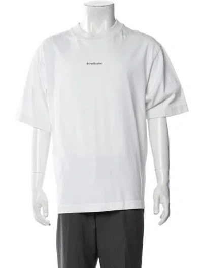 Pre-owned Acne Studios Graphic Print Crew Neck T-shirt In White