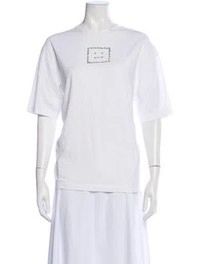 Pre-owned Acne Studios Graphic Print Crew Neck T-shirt In White