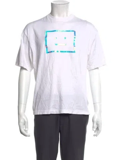 Pre-owned Acne Studios Graphic Print Crew Neck T-shirt In White