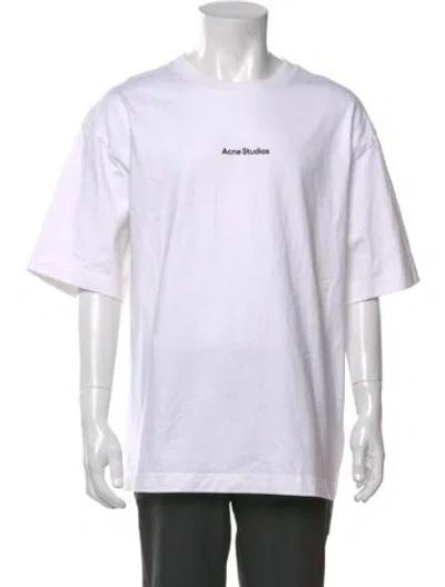 Pre-owned Acne Studios Graphic Print Crew Neck T-shirt In White